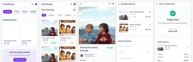 E-commerce mobile app UI design